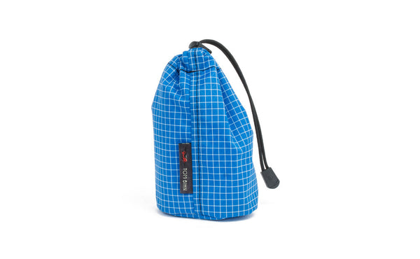 A Size 1 Island (blue with white grid) 200 Halcyon Travel Stuff Sack.